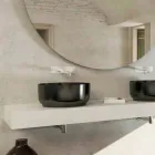 Modern design round washbasin freestanding made Italy Dalmine Viadurini