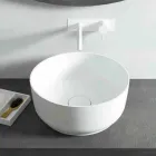 Modern design round washbasin freestanding made Italy Dalmine Viadurini