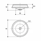 Design semi-recessed bathroom sink in fire clay made in Italy, Manilo Viadurini