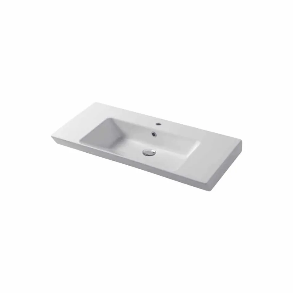 Built-in Washbasin and Support in White Ceramic or Colored Maida Viadurini