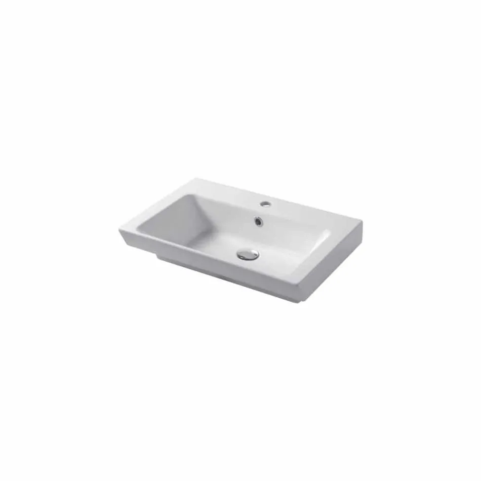 Built-in Washbasin and Support in White Ceramic or Colored Maida Viadurini