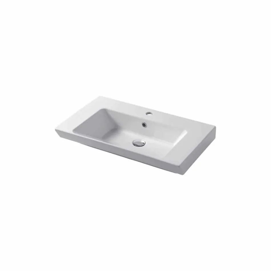 Built-in Washbasin and Support in White Ceramic or Colored Maida Viadurini