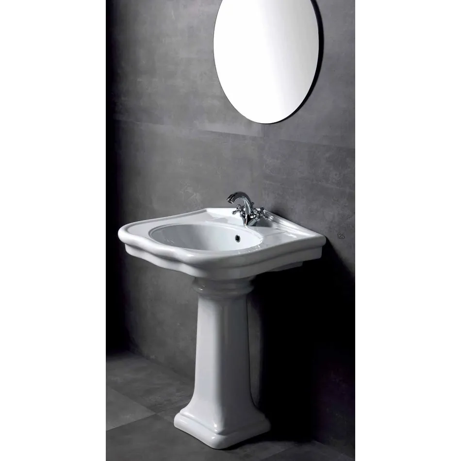Washbasin Wall or with Ceramic Column L70cm Made in Italy Avise Viadurini
