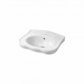 Wall-mounted or with column sink in ceramic 70cm Made in Italy Avise