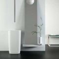 Design freestanding circular floor washbasin made in Italy, Lallio