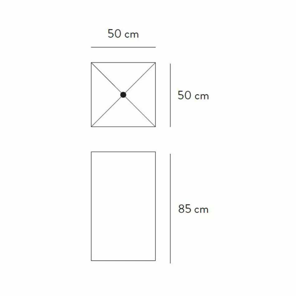 Geometric Design Floor Washbasin in Porcelain Stoneware 4 Finishes - Calogero Viadurini
