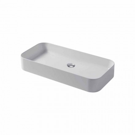 Design washbasin in ceramic Made in Italy Leivi Viadurini