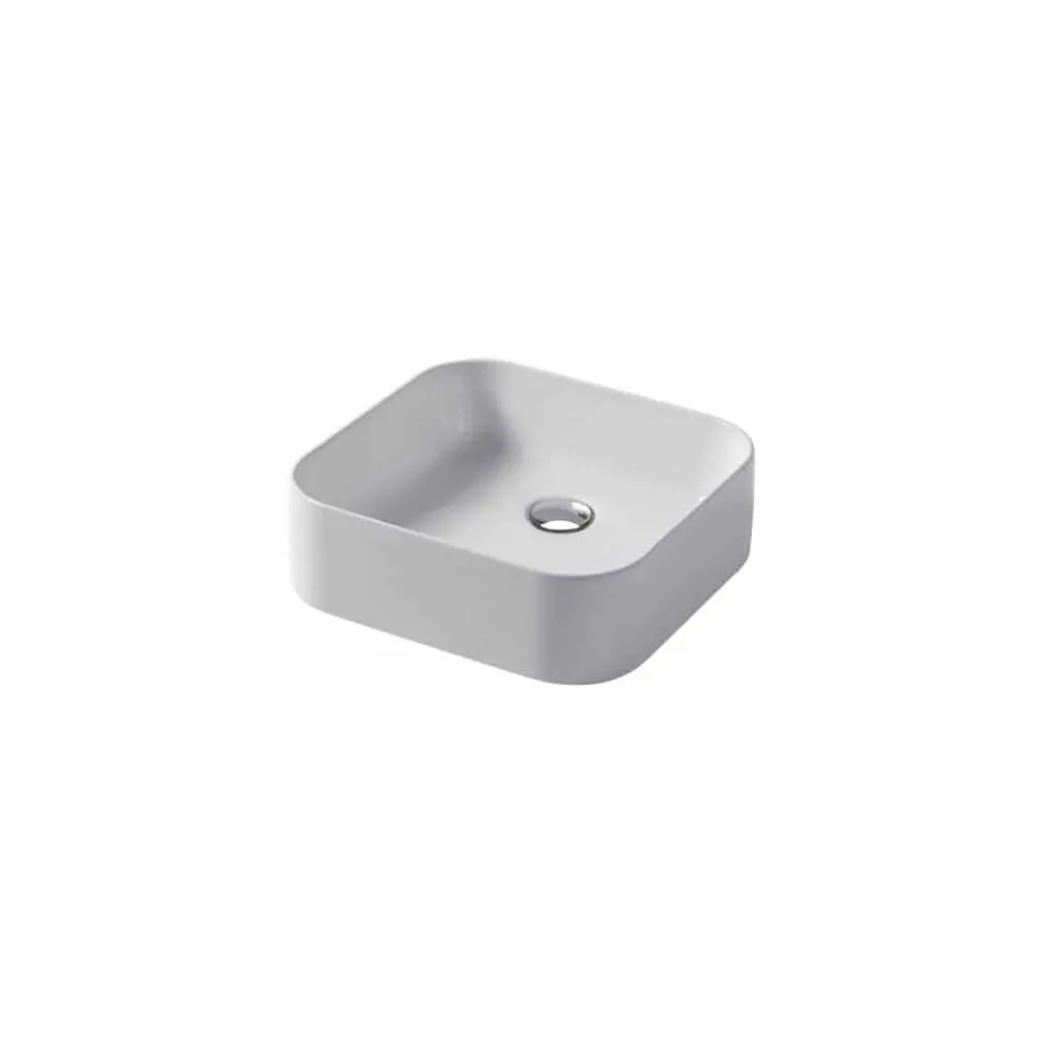 Design washbasin in ceramic Made in Italy Leivi Viadurini