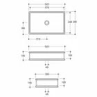 Design ceramic countertop washbasin with gold border made in Italy Debora Viadurini