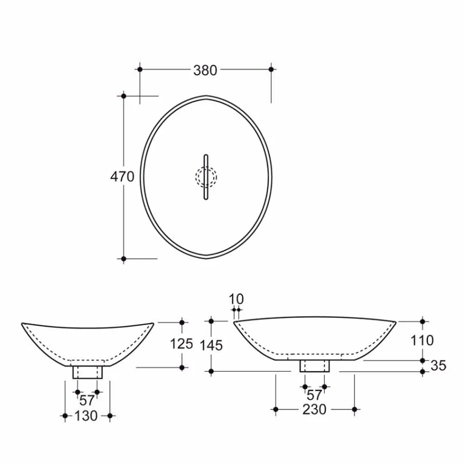Black ceramic zebra design countertop washbasin made in Italy Animals Viadurini