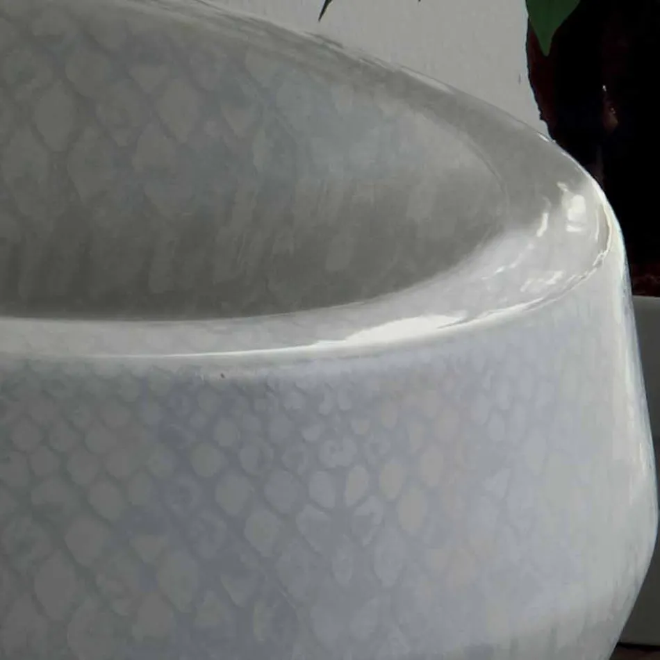 Countertop design washbasin in python ceramic made in Italy Elisa Viadurini