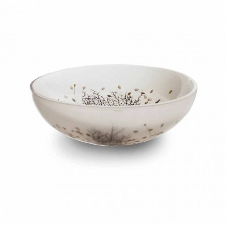 Design Countertop Washbasin in Resin with Coral Inserts - Salvatore Viadurini