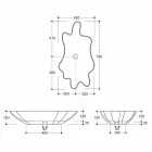 Modern design ceramic countertop wash basin made in Italy Rayan Viadurini