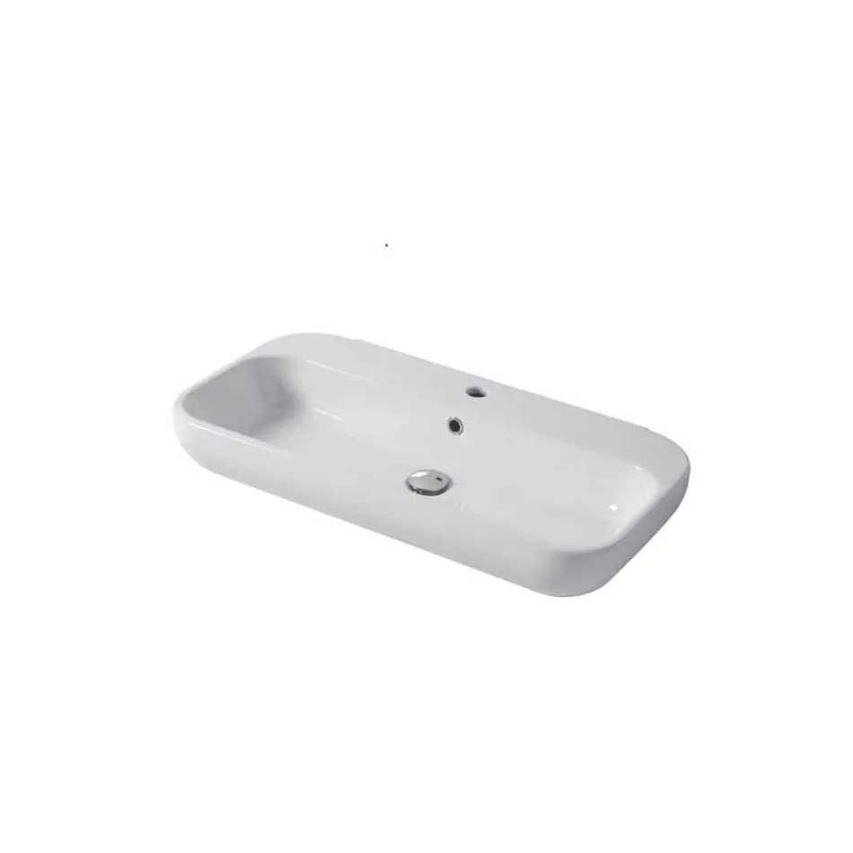 Design Washbasin Countertop or Wall in Ceramic Riardo Viadurini