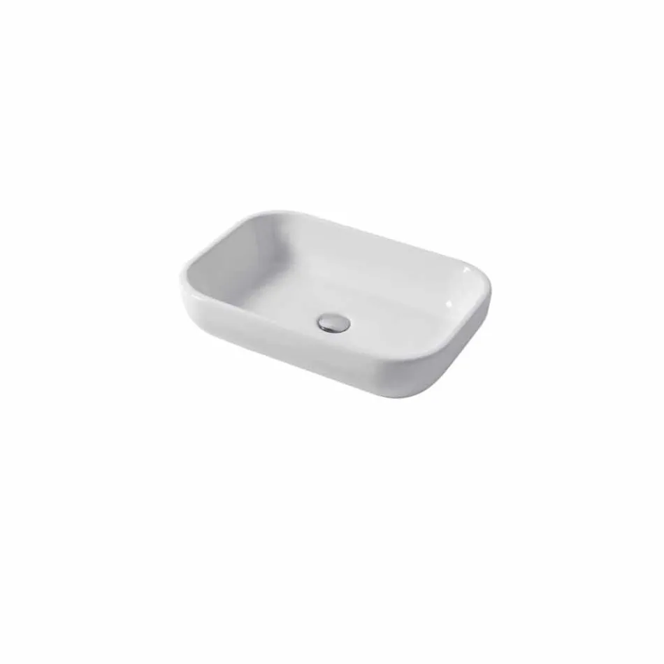 Design Washbasin Countertop or Wall in Ceramic Riardo Viadurini
