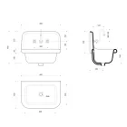 Jacob vintage rectangular wall two-colored ceramic washbasin Viadurini