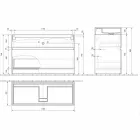 Double Washbasin with Floor Cabinet Modern Design in Laminate - Pompei Viadurini