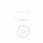 Freestanding circular freestanding washbasin produced in Italy, Lallio Viadurini