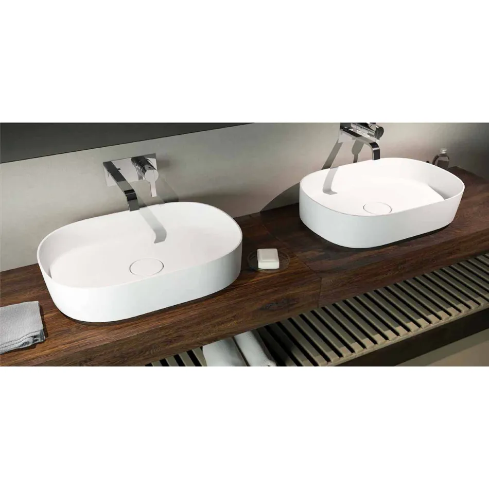 Freestanding countertop washbasin made in Italy, Formicola Viadurini