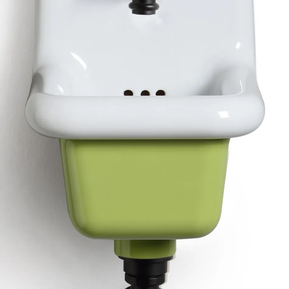 Freestanding Bathroom Washbasin in White and Colored Ceramic 26 cm - Jordan Viadurini