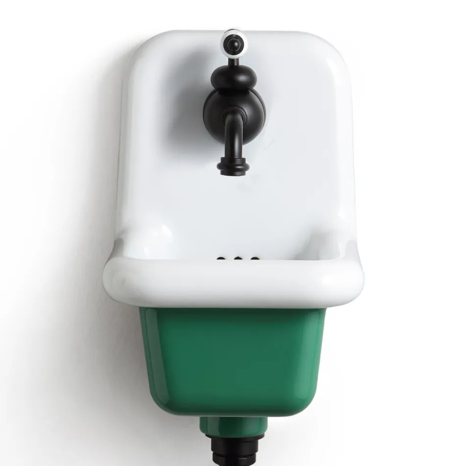 Freestanding Bathroom Washbasin in White and Colored Ceramic 26 cm - Jordan Viadurini