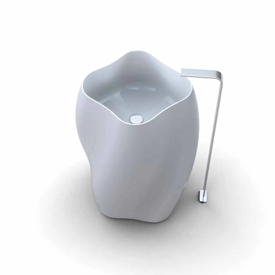 Freestanding washbasin of modern design Flower made in Italy Viadurini