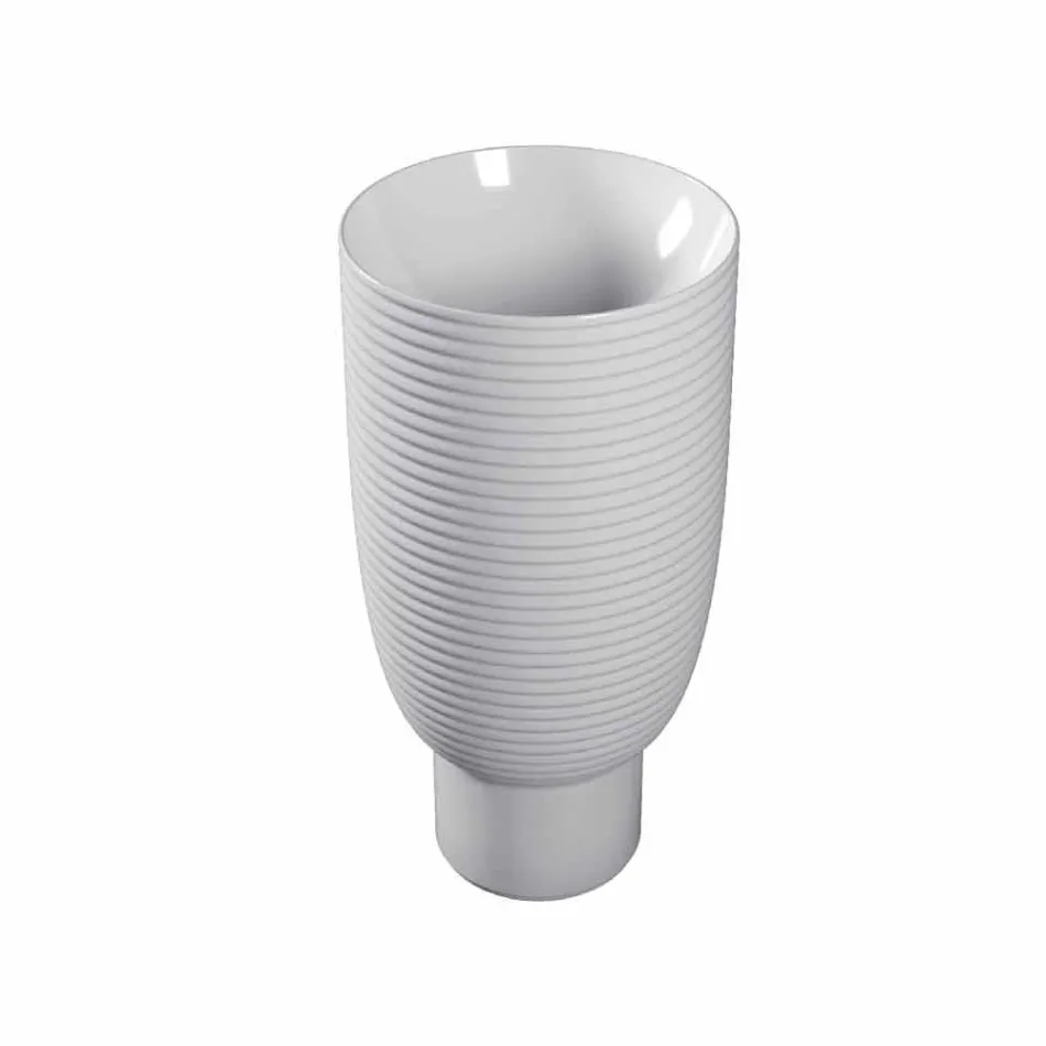 Freestanding washbasin in white ceramic or colored Trabia Viadurini