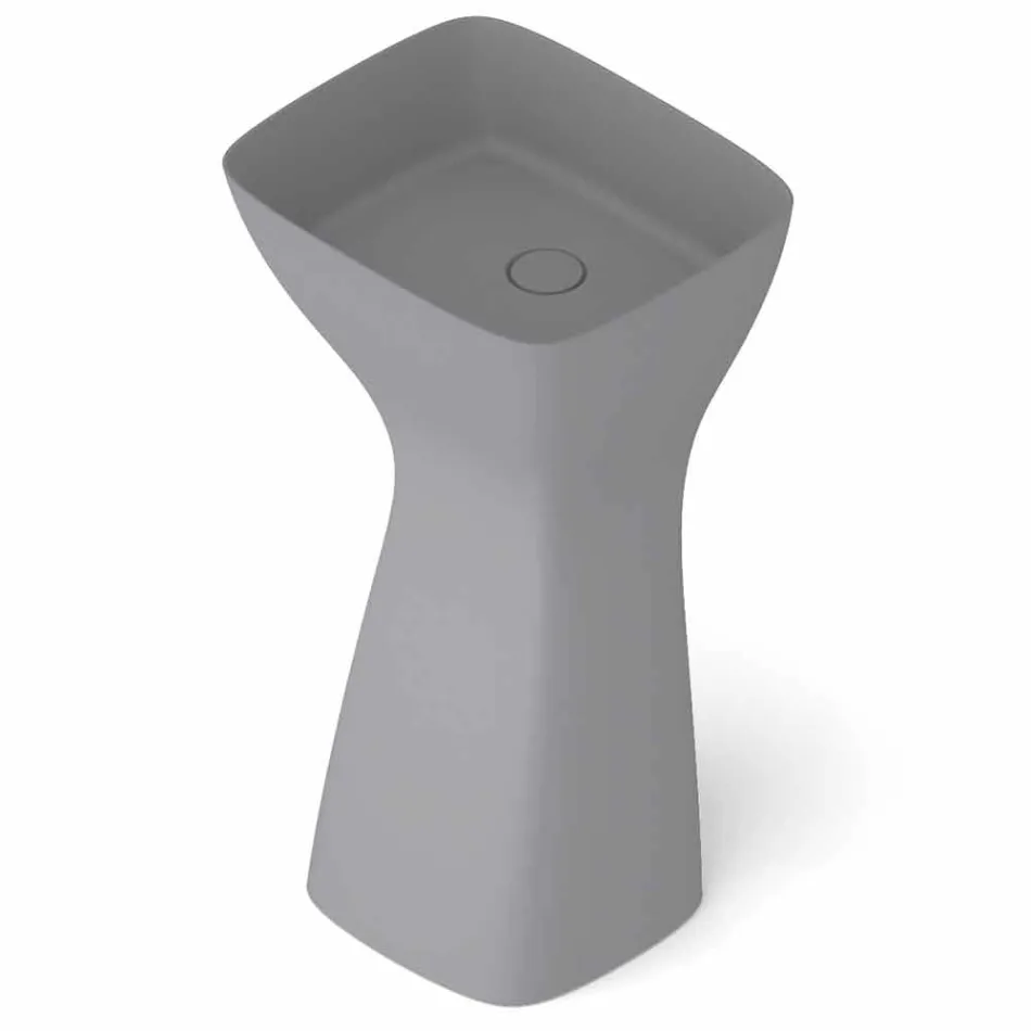 Freestanding modern ceramic washbasin made in Italy, Firmino Viadurini