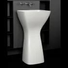 Freestanding modern ceramic washbasin made in Italy, Firmino Viadurini
