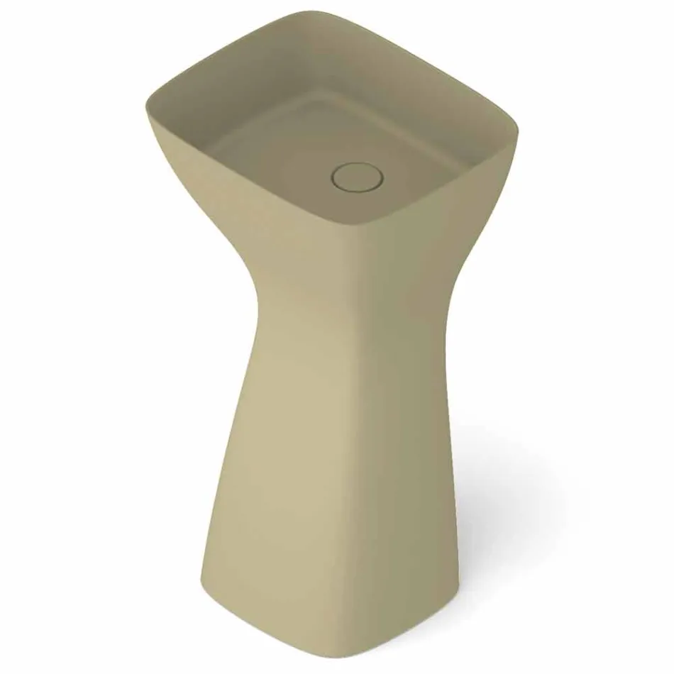 Freestanding modern ceramic washbasin made in Italy, Firmino Viadurini