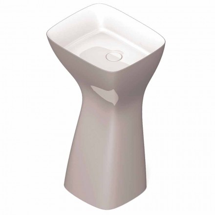 Freestanding modern ceramic washbasin made in Italy, Firmino Viadurini