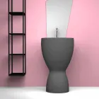 Modern freestanding ceramic washbasin made in Italy, Basile Viadurini