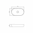 Design oval freestanding washbasin made in Italy Dalmine Big Viadurini