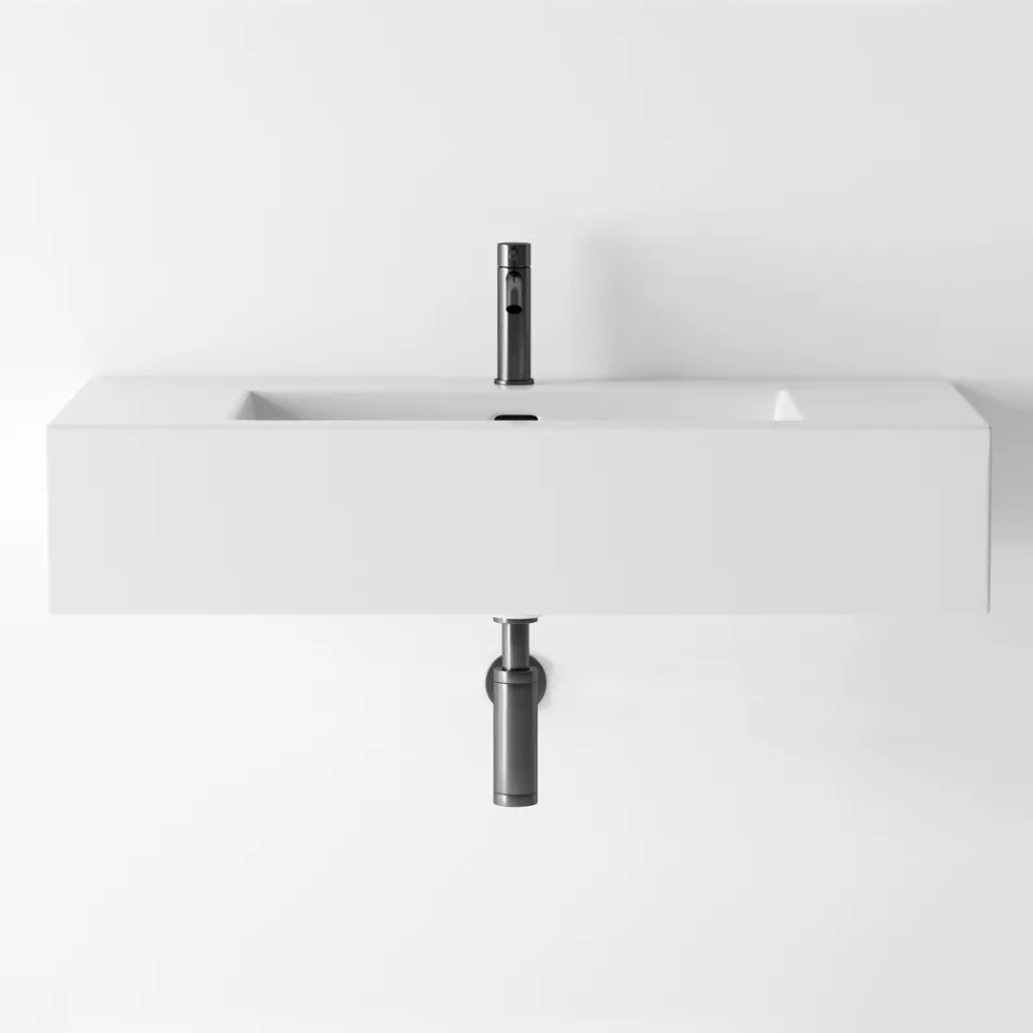 Suspended or Countertop Colored Ceramic Washbasin Made in Italy - Quadro Viadurini