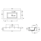 Suspended or Countertop Colored Ceramic Washbasin Made in Italy - Quadro Viadurini