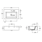 Suspended or Countertop Colored Ceramic Washbasin Made in Italy - Quadro Viadurini