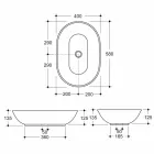 Modern design ceramic washbasin countertop made in Italy Viadurini