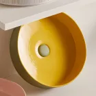 Washbasin in porcelain stoneware of different finishes Made in Italy - Envelope Viadurini