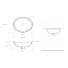 Built-in Fire Clay Washbasin with Platinum Lace Band Made in Italy - Erioli Viadurini