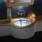 Built-in sink in Fire Clay with Marrakesh decoration Made in Italy - Erioli Viadurini