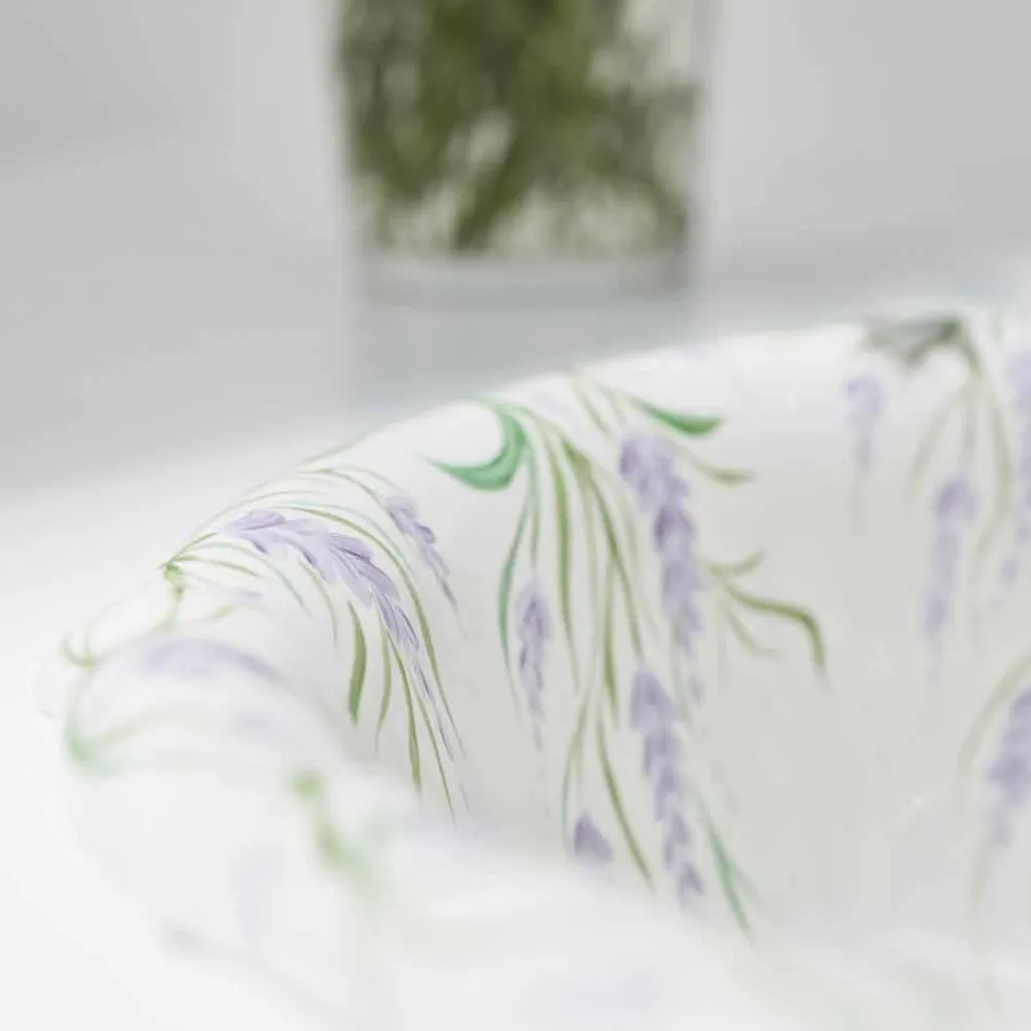 Recessed washbasin in classic porcelain handmade in Italy, Santiago Viadurini