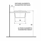 Recessed washbasin in classic porcelain handmade in Italy, Santiago Viadurini