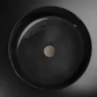 Luxury Black Countertop Washbasin in Colored Clay Made in Italy - Tatiana Viadurini