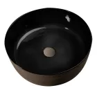 Luxury Black Countertop Washbasin in Colored Clay Made in Italy - Tatiana Viadurini