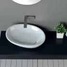 Countertop mother-of-pearl washbasin with modern design made in Italy Glossy Viadurini