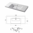 Modern Countertop and Recessed Basin in Colored Ceramic Maida Viadurini