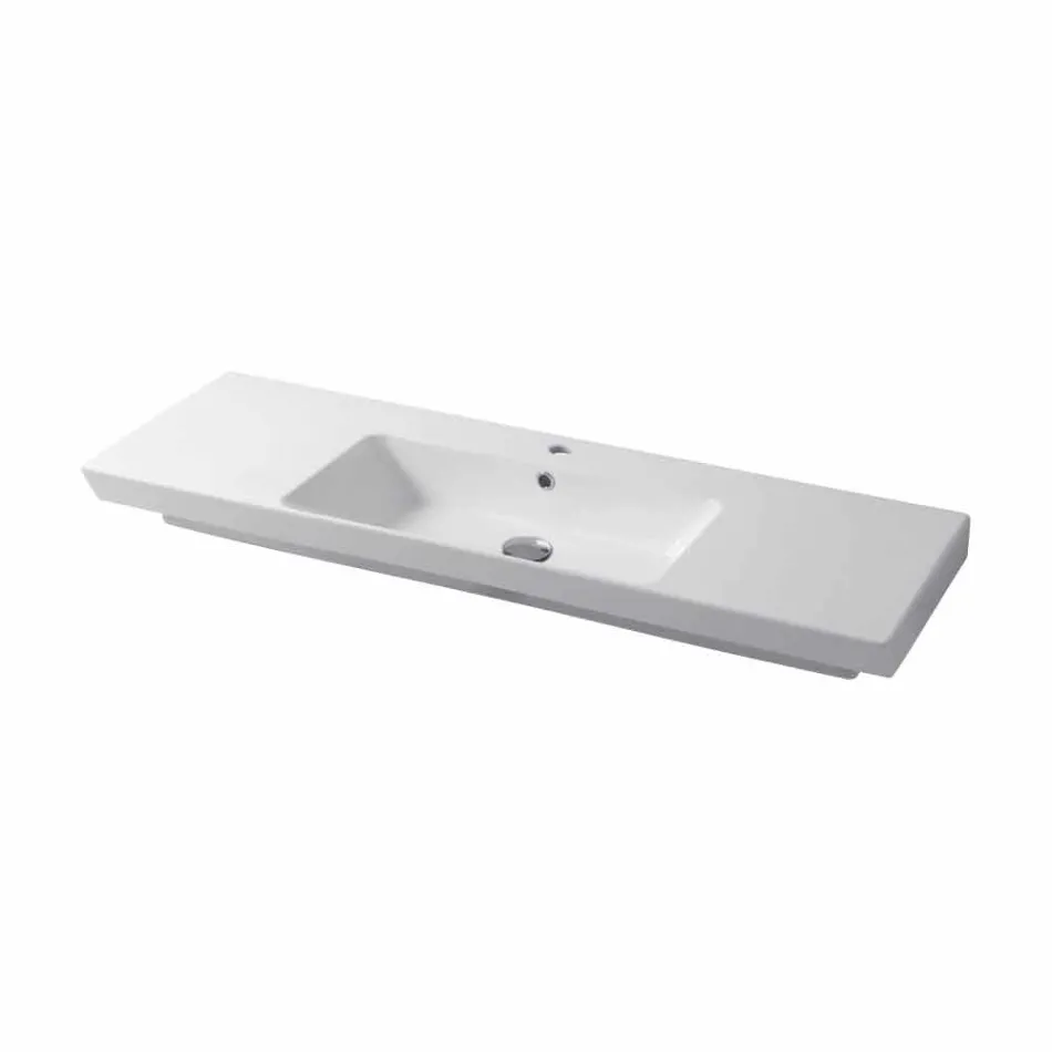 Modern Countertop and Recessed Basin in Colored Ceramic Maida Viadurini