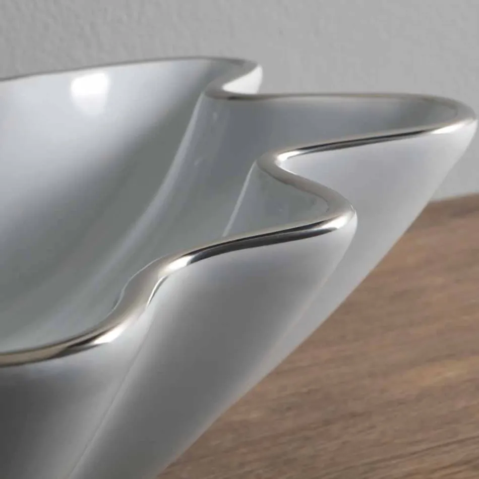 Modern countertop washbasin in white ceramic made in Italy Rayan Viadurini