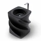 Black freestanding sink Twist modern design made in Italy Viadurini