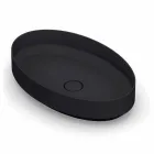 Oval ceramic counter top washbasin made in Italy, Yoel Viadurini